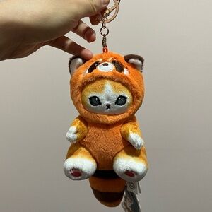 Mofusand Red Panda Cat Plush Keychain